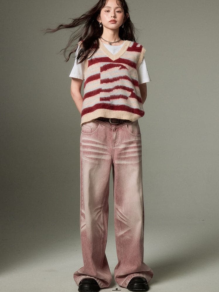 Retro Wide Leg Denim Jeans