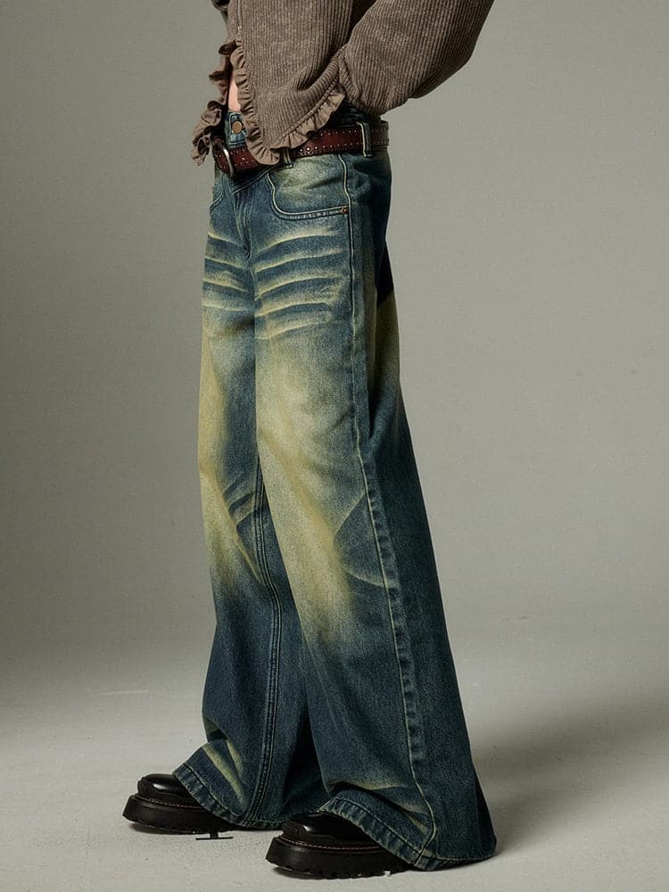 Retro Wide Leg Denim Jeans