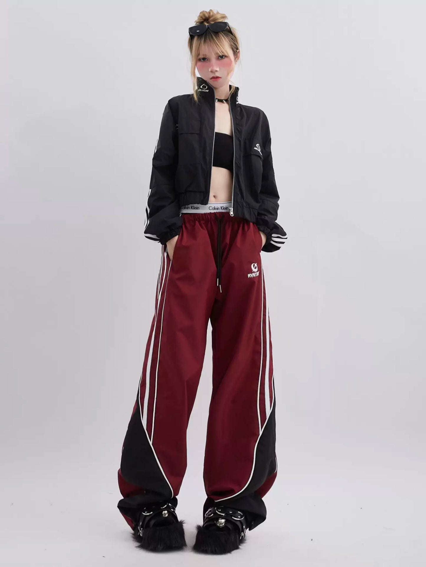 Side Stripe College Style Sports Pants
