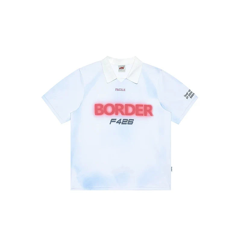 Short Sleeve Tee With Polo Neck