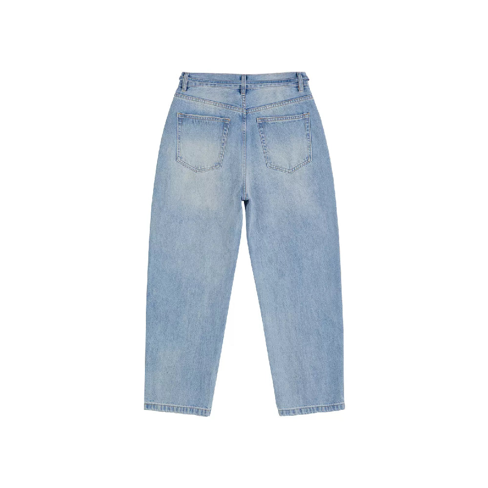 Straight-Leg Jeans With Adjustable Waist