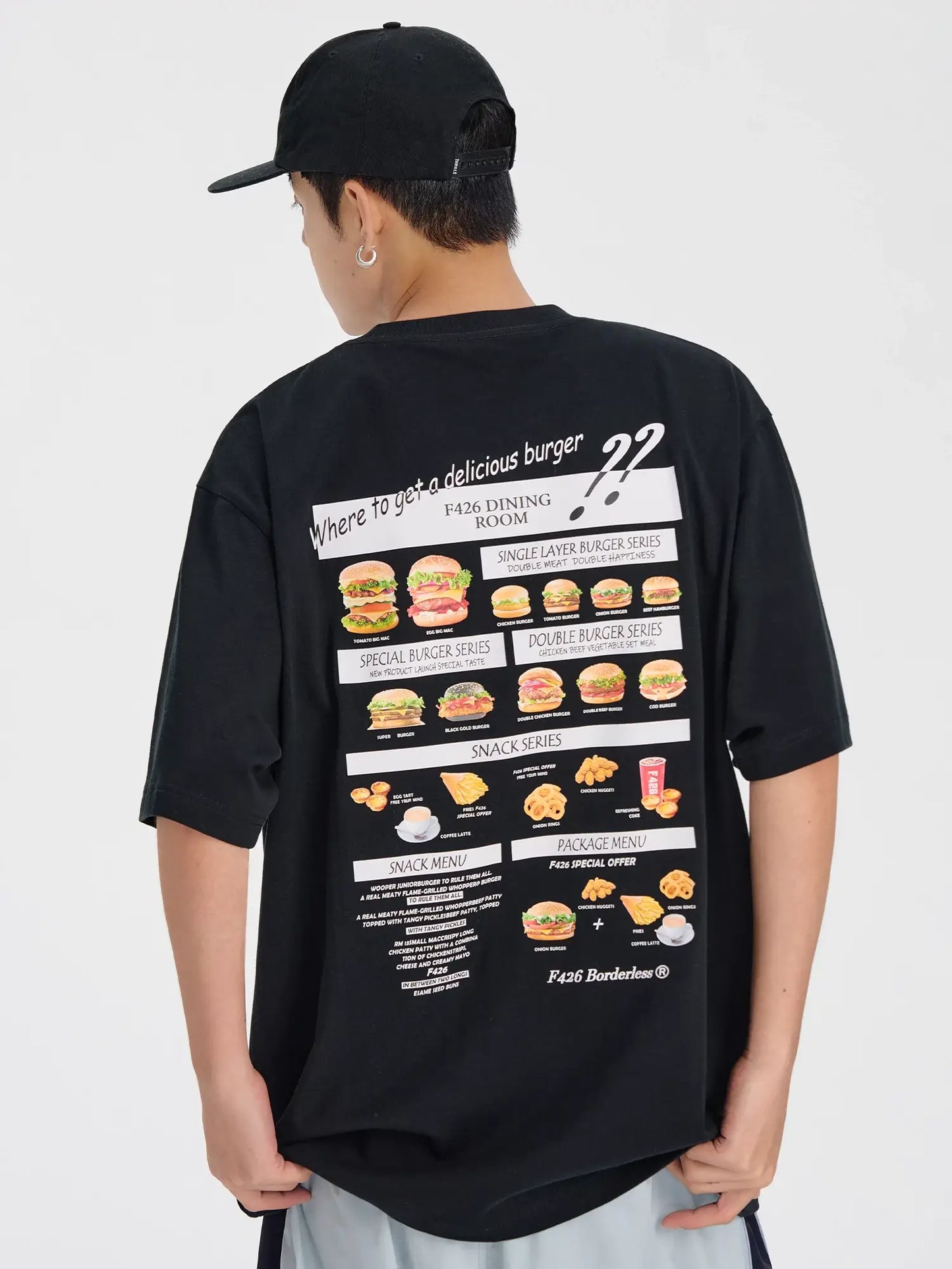 Quirky Hamburger Graphic Couple'S T-Shirt