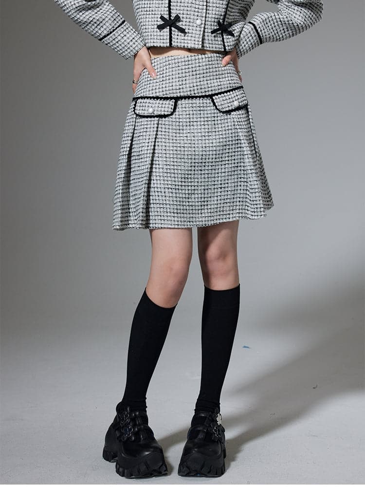 Small Fragrance Jacket & High Waist Skirt Combo