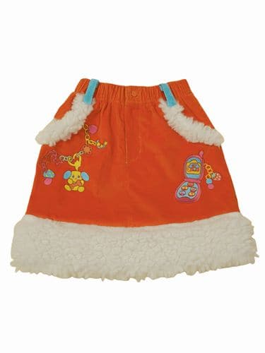 Cute Corduroy Plush Patchwork Thick Short Skirt