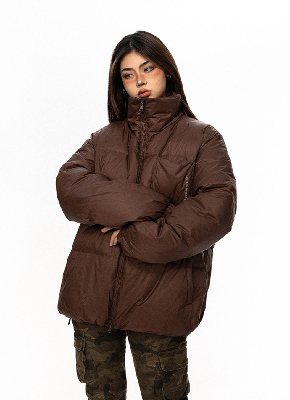 Stand Collar White Duck Down Jacket