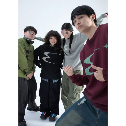 Casual Sweater With Contrast Logo