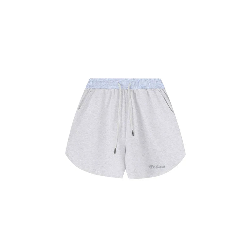 Striped Stitching Shorts