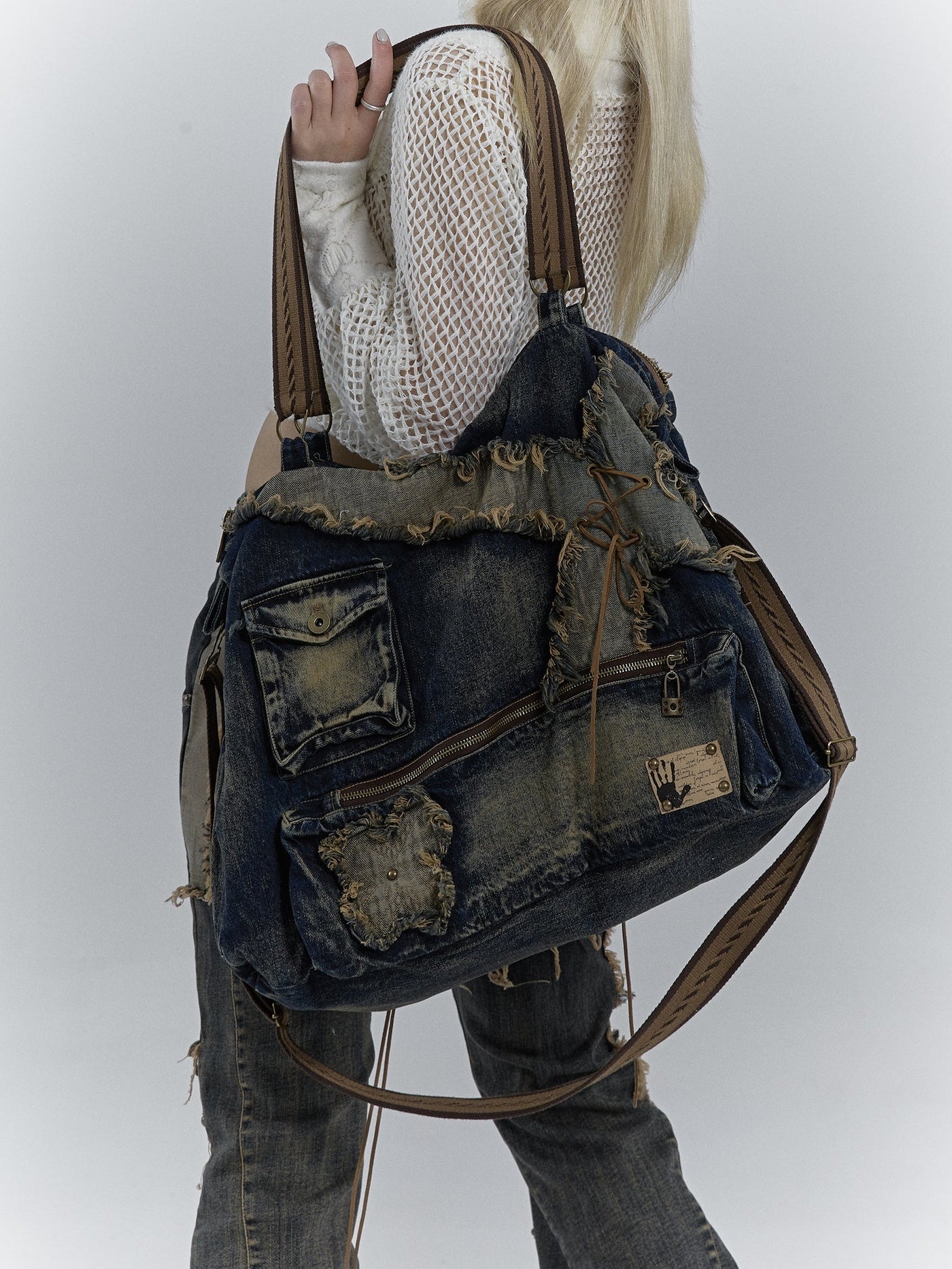 Rugged Denim Utility Tote