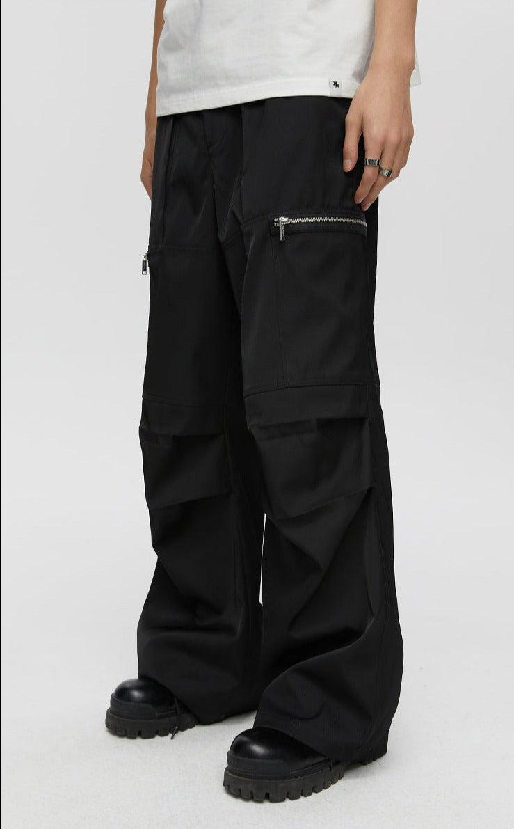 Pleated Pants With Zipped Pockets