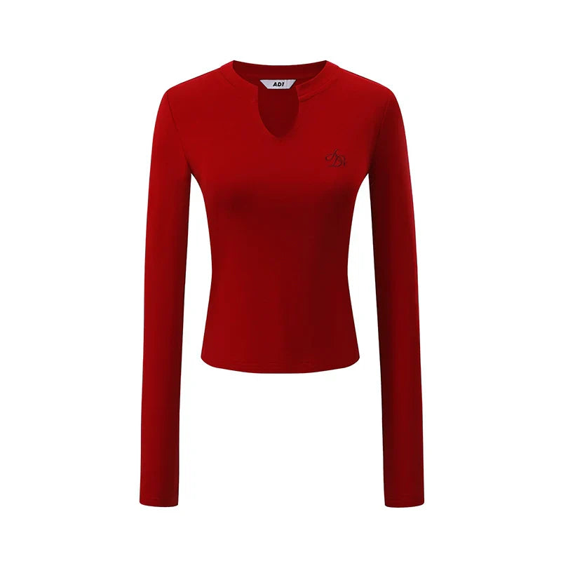 Sleek Long-Sleeve Crop Top: Versatile Athleisure Essential