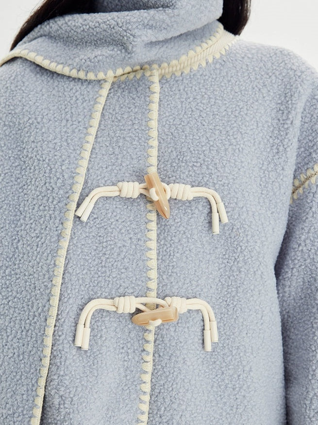 Stitched Horn Button Embroidered Coat