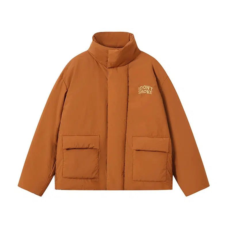 Puffer Jacket With Front Flap Pockets