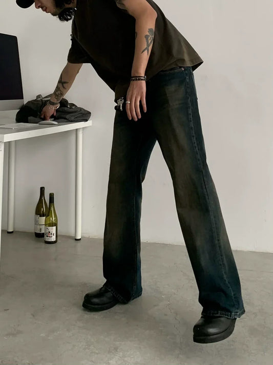 Mud Dye Micro Flare Denim Jeans