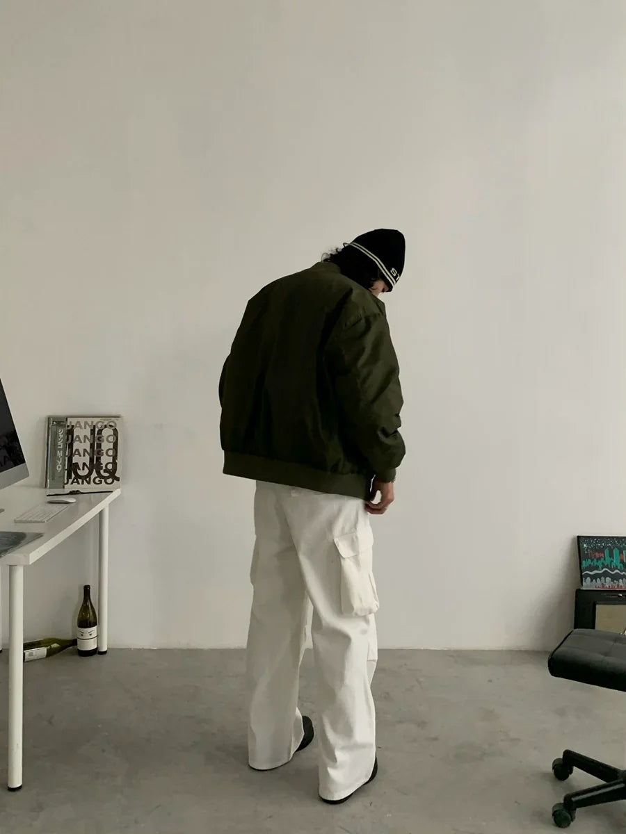 Retro Style Cargo Work Pants