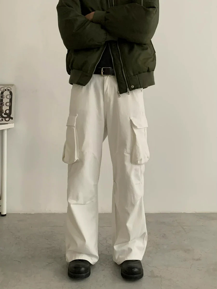 Retro Style Cargo Work Pants
