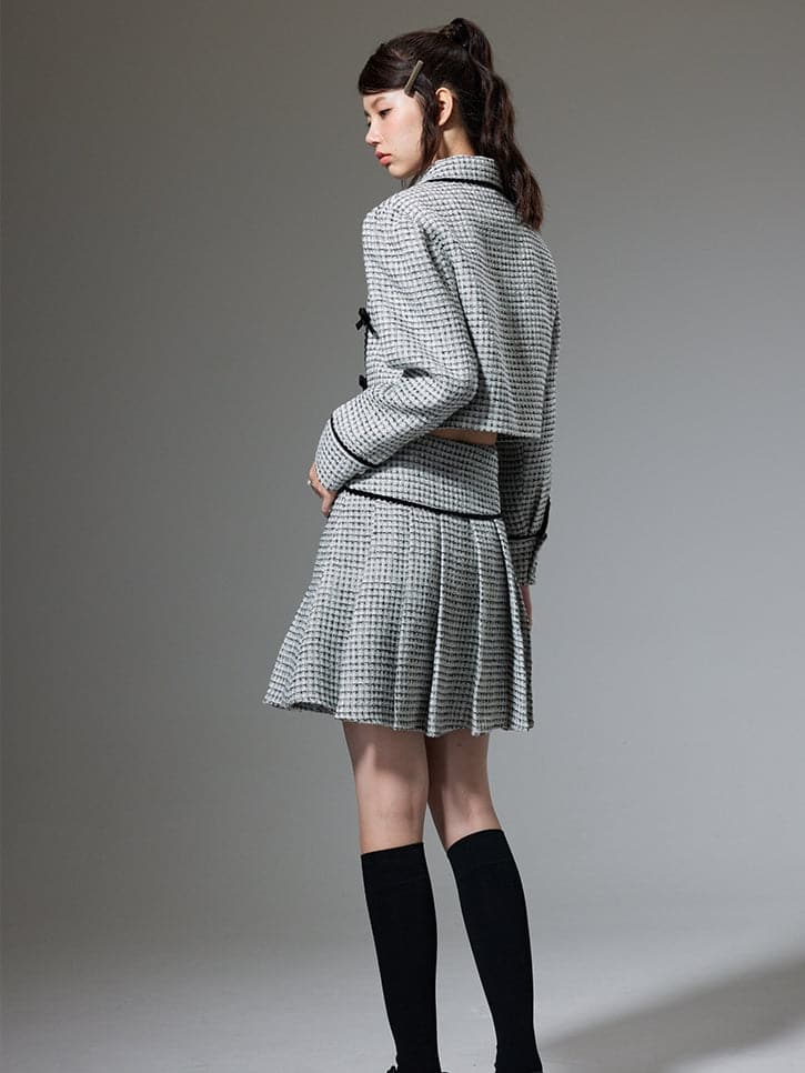 Small Fragrance Jacket & High Waist Skirt Combo