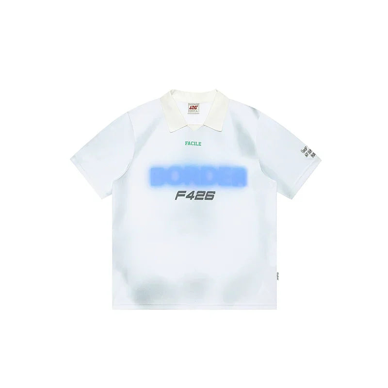 Short Sleeve Tee With Polo Neck