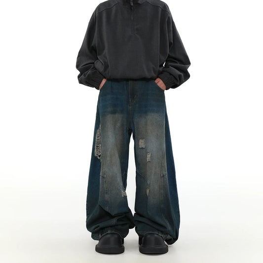 Rugged Wide-Leg Jeans