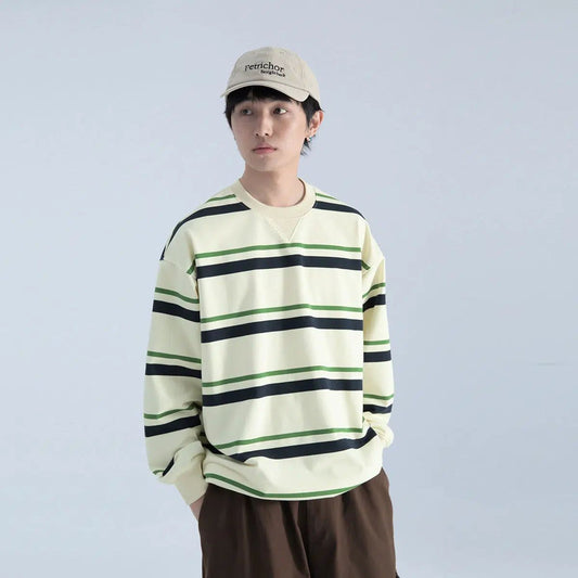 Casual Crewneck With Wide Stripes