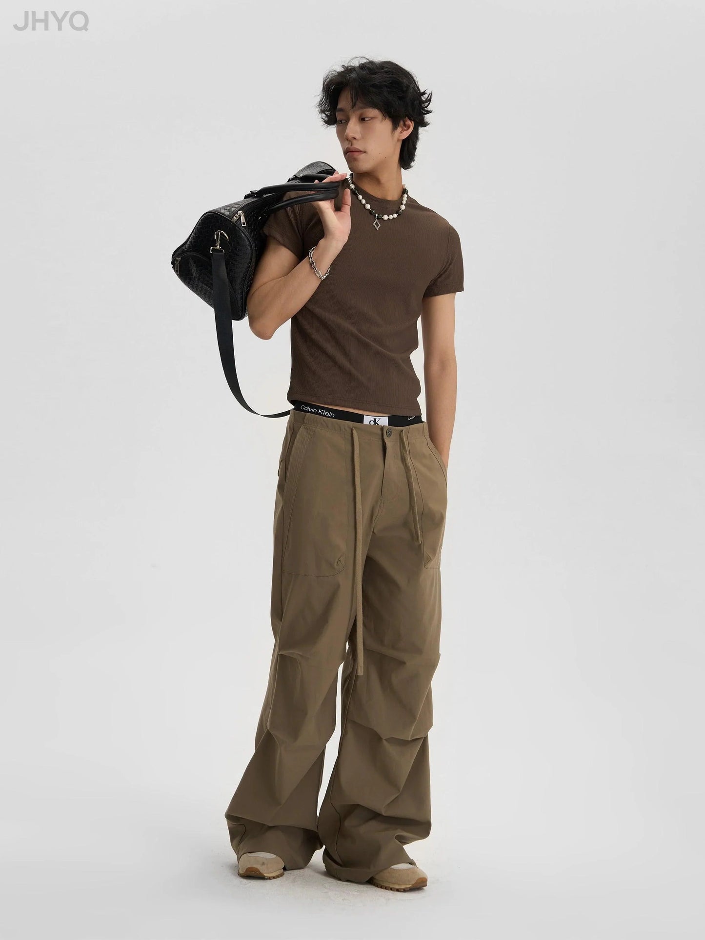 Pleated Tactical Drawstring Pants