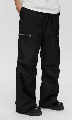 Pleated Pants With Zipped Pockets