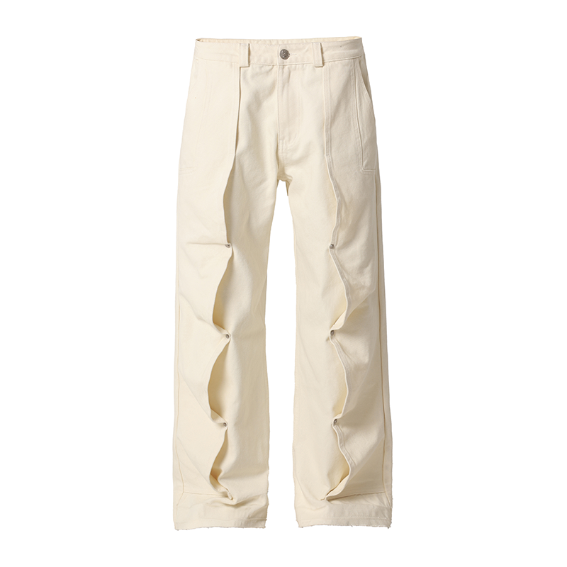 Deconstructed Pleated Work Pants