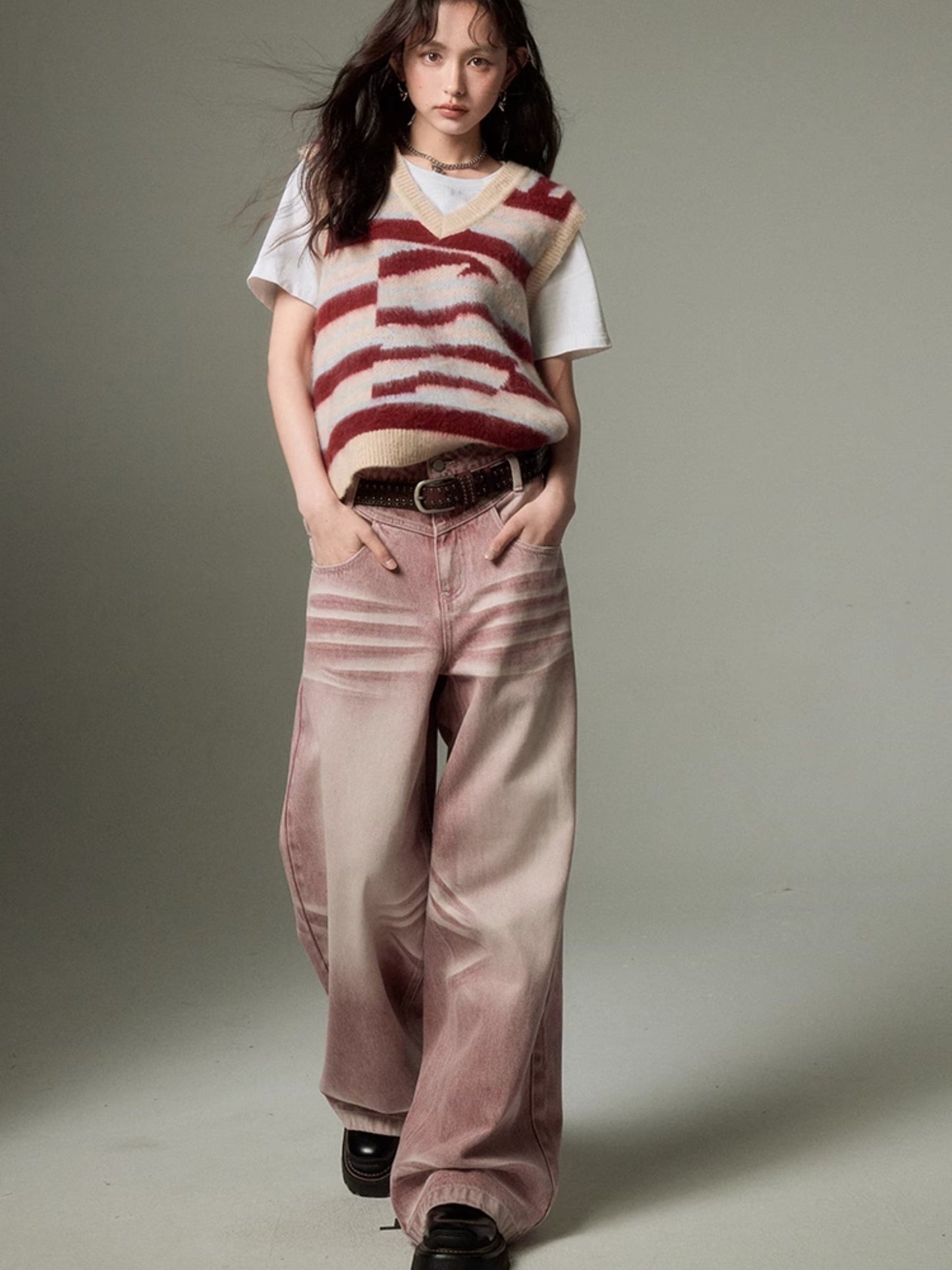 Retro Wide Leg Denim Jeans