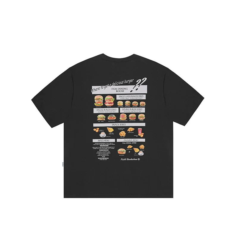 Quirky Hamburger Graphic Couple'S T-Shirt