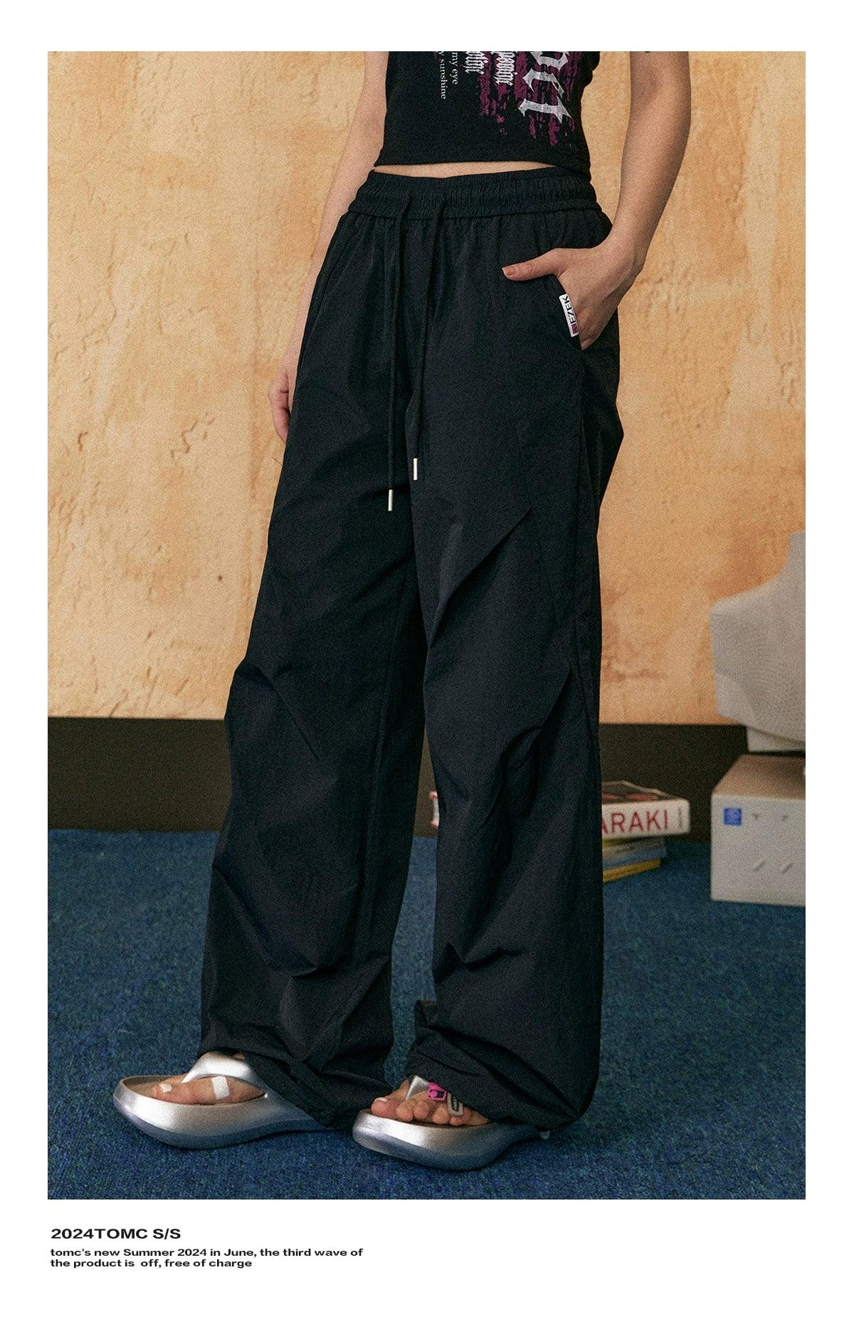 Ezek Wide-Leg Drawstring Lounge Pants - Unisex Relaxed Fit Casual Trousers With Pockets