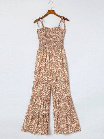 Floral Print Straight-Leg High-Waisted Overalls for Stylish Women