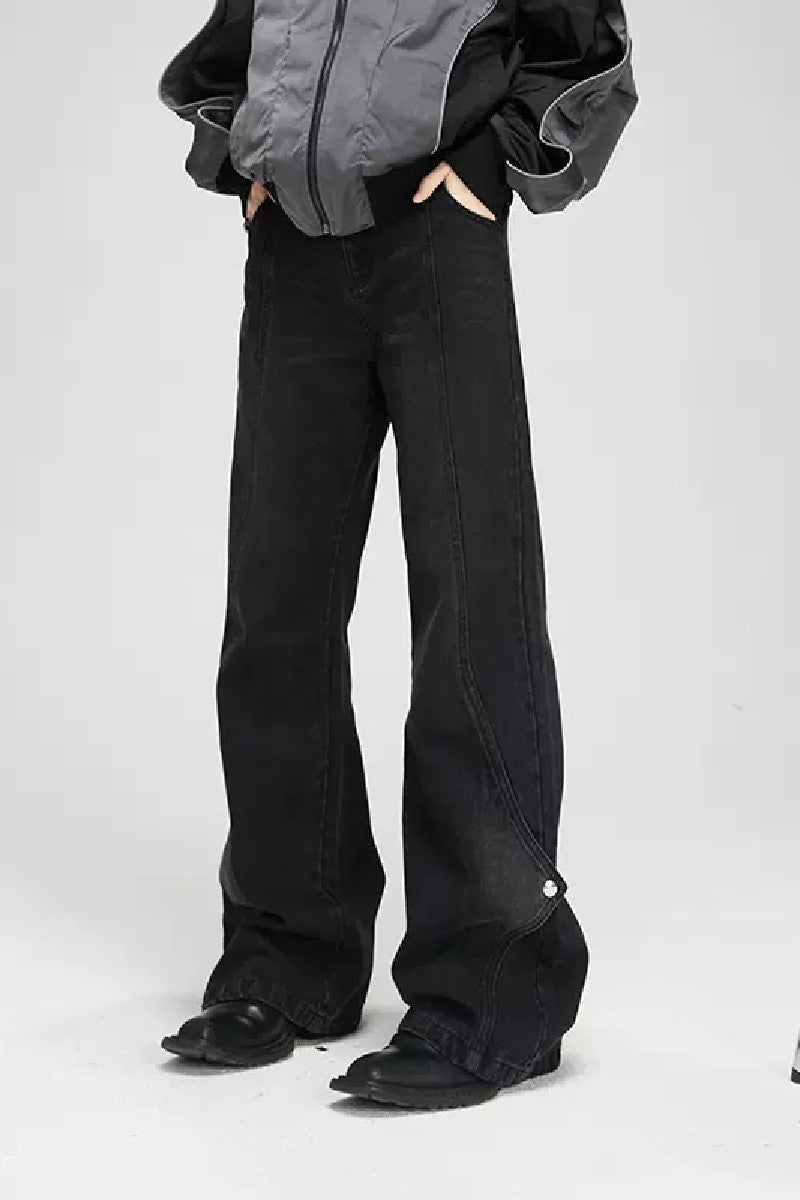 Throwback Retro Straight Flared Jeans