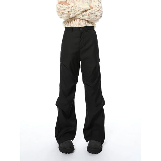 Avant-Garde Paneled Wide-Leg Trousers