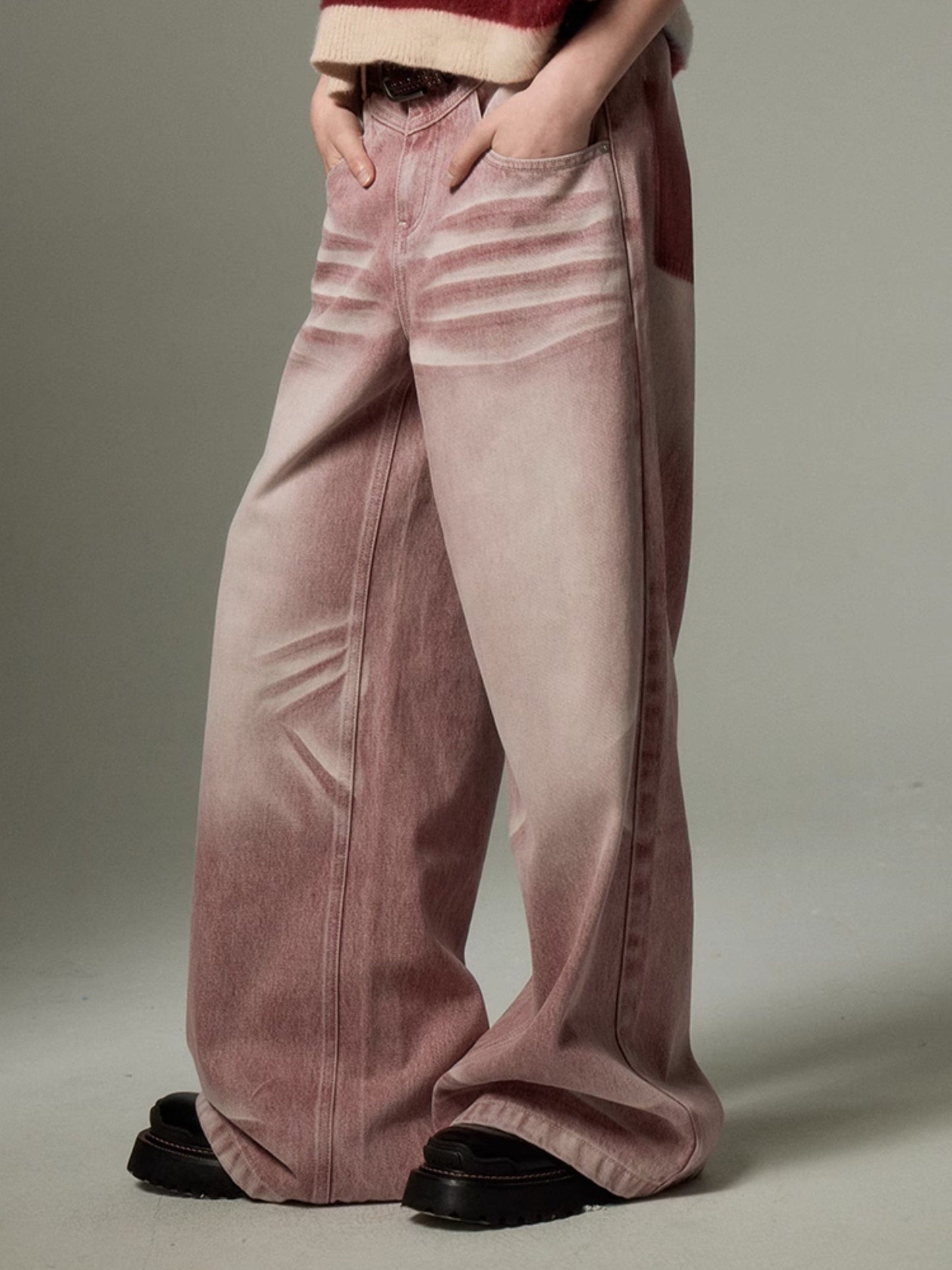 Retro Wide Leg Denim Jeans