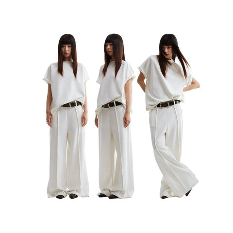 Pleated Wide Leg Pants