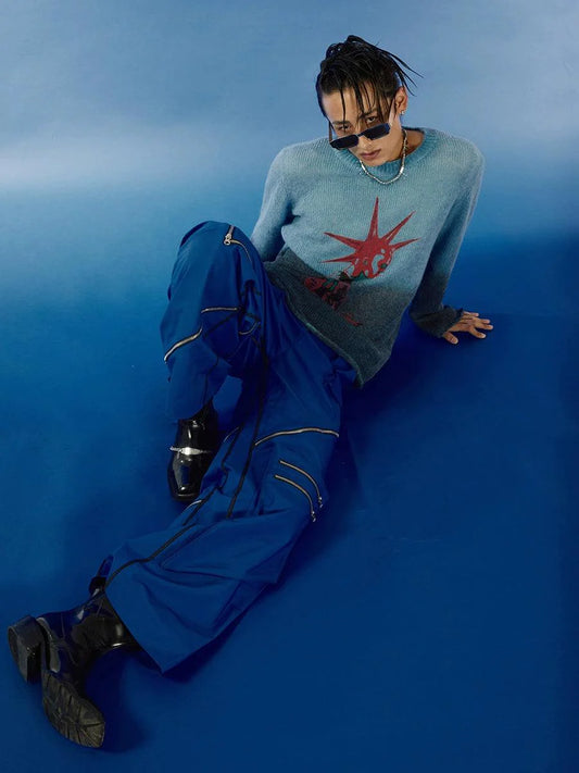 Statue Of Liberty Ombre Long Sleeve Tee