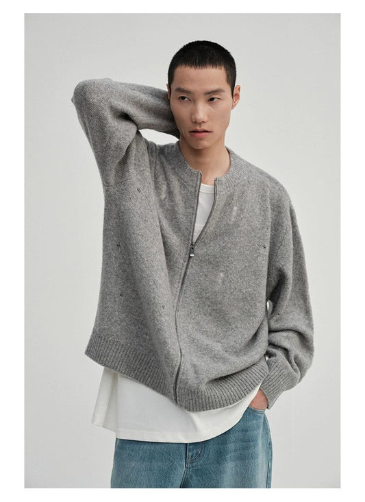 Cozy Sweater With Minimal Distress