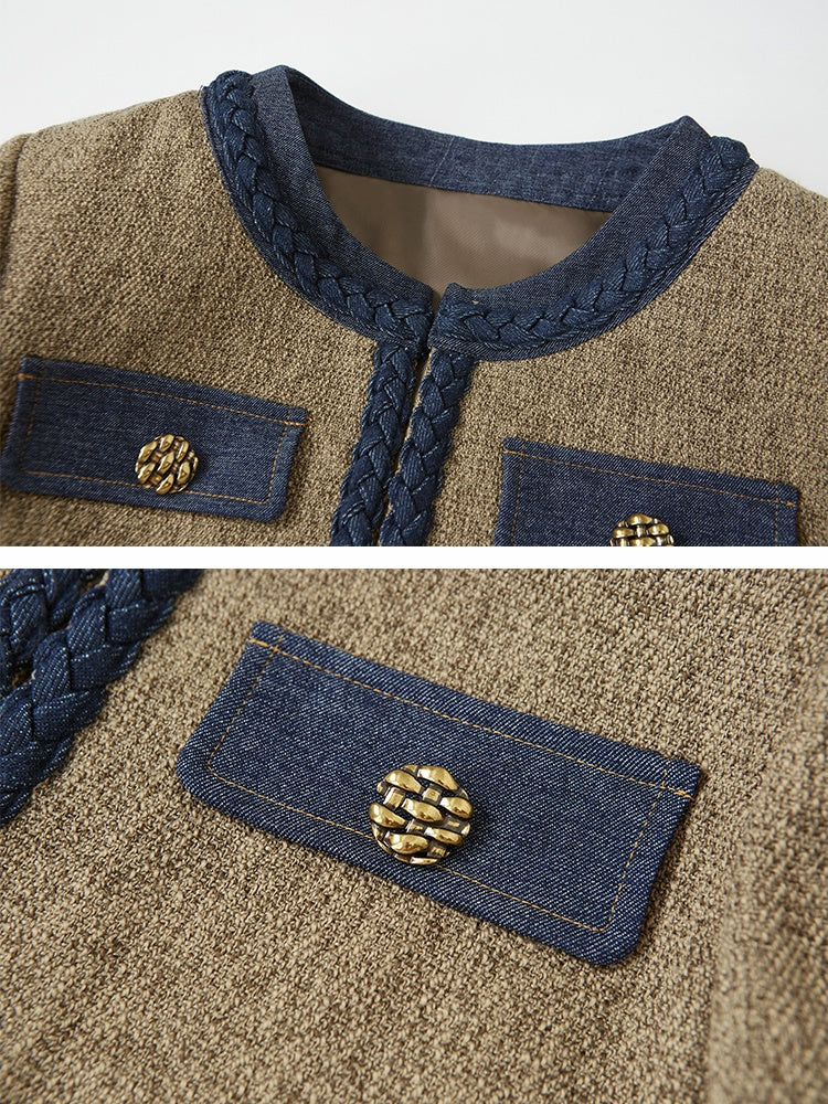 Tweed Short Jacket & Slip Skirt Combo