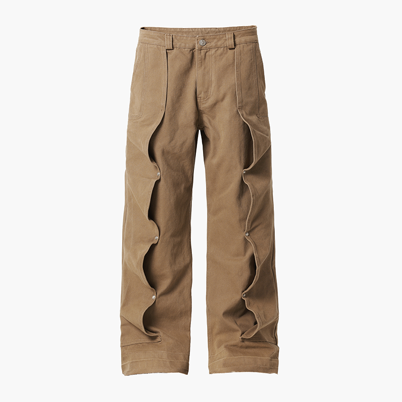 Deconstructed Pleated Work Pants