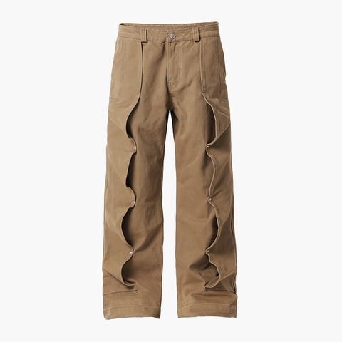 Deconstructed Pleated Work Pants