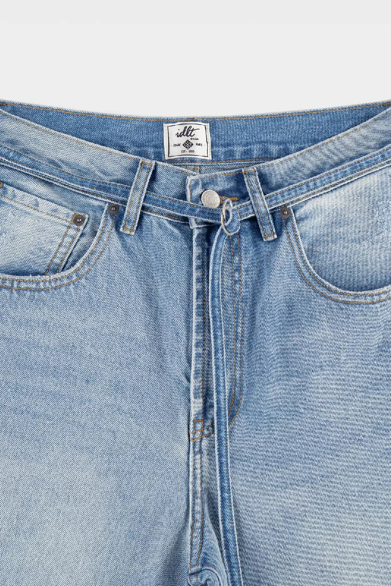 Straight-Leg Jeans With Adjustable Waist