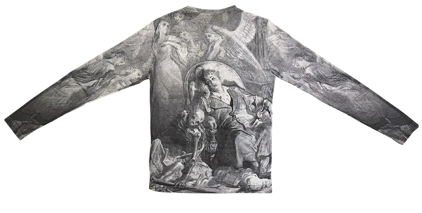 Religious Imagery Graphic Long-Sleeve Shirt