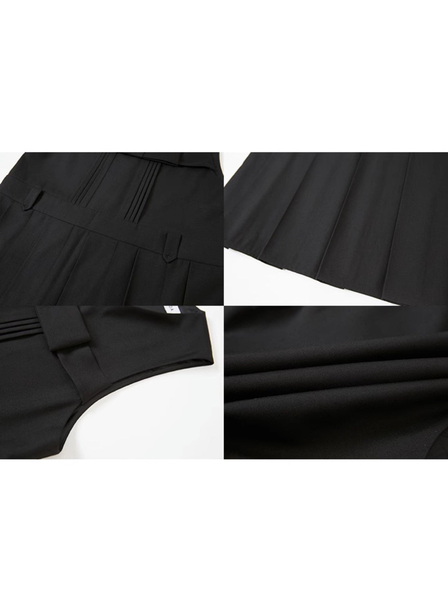 Sleeveless College Sense Bow Tie Jumpsuit Dress