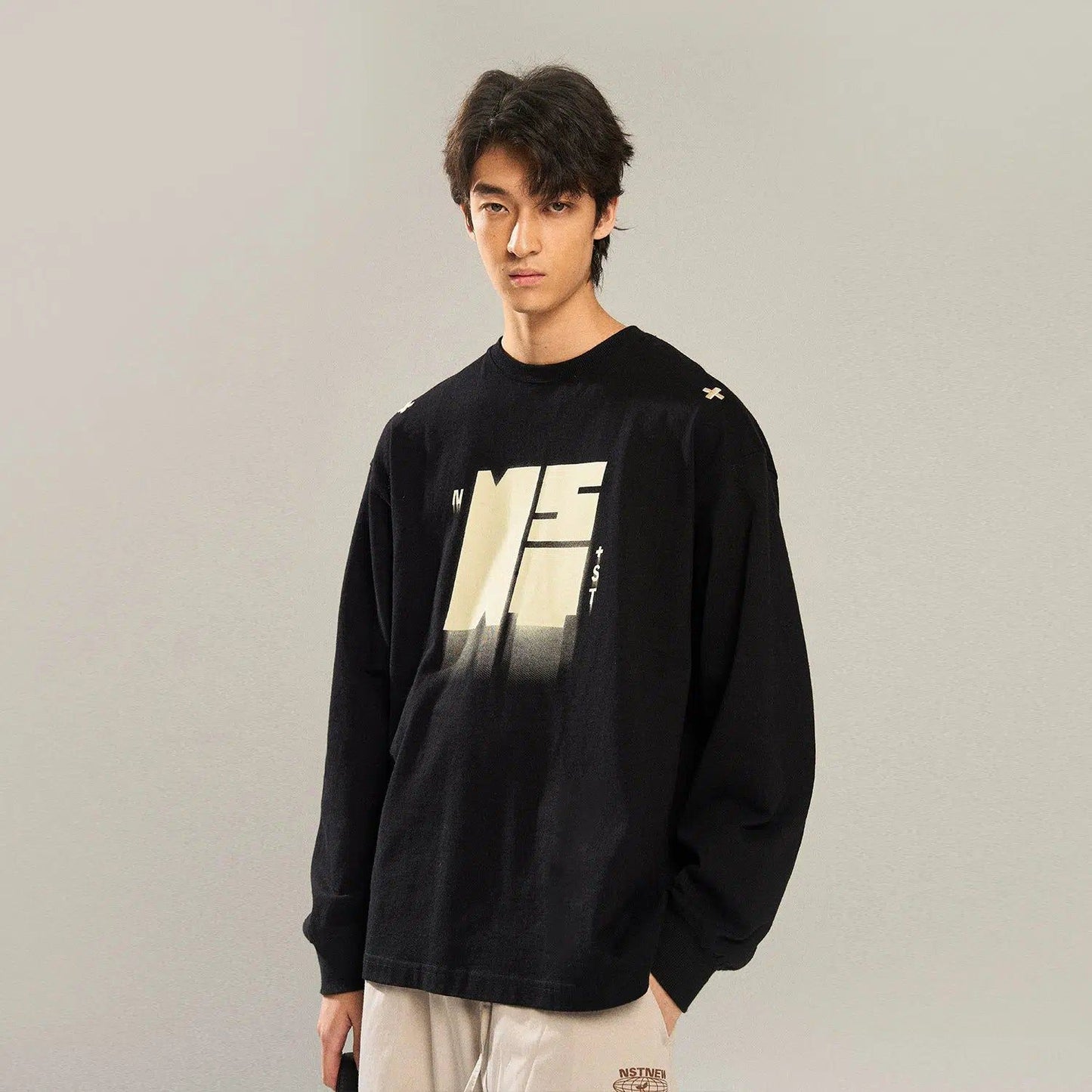 Smudge Logo Long Sleeve Sweatshirt