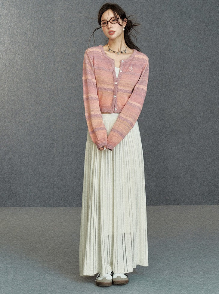 Ethereal Pleated Maxi Skirt: Timeless Elegance in Ivory