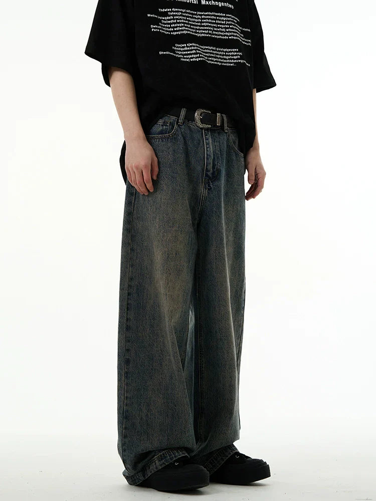 Relaxed Fit Straight-Leg Denim Jeans