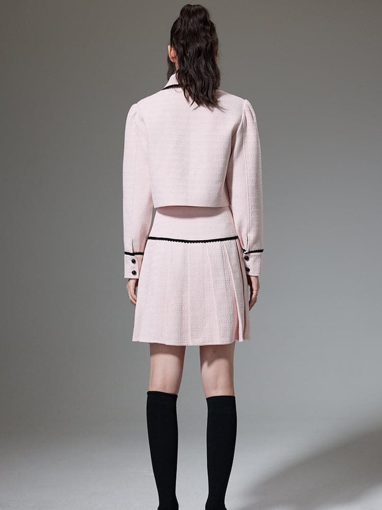 Small Fragrance Jacket & High Waist Skirt Combo