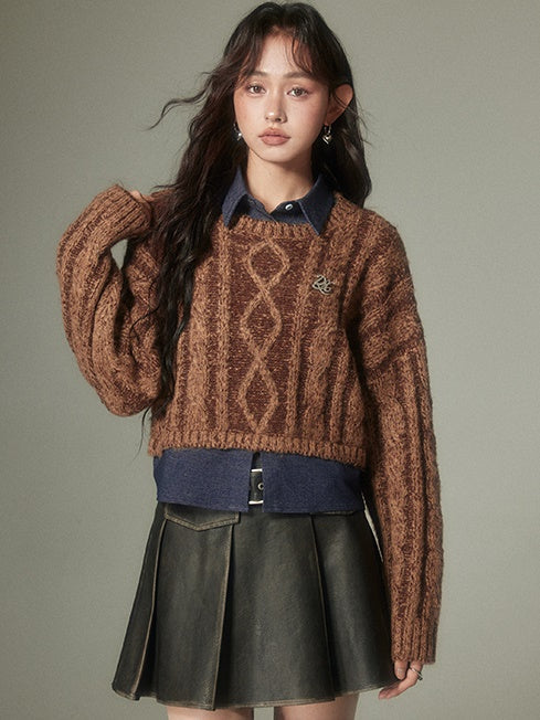 Two-Piece Style Short Sweater