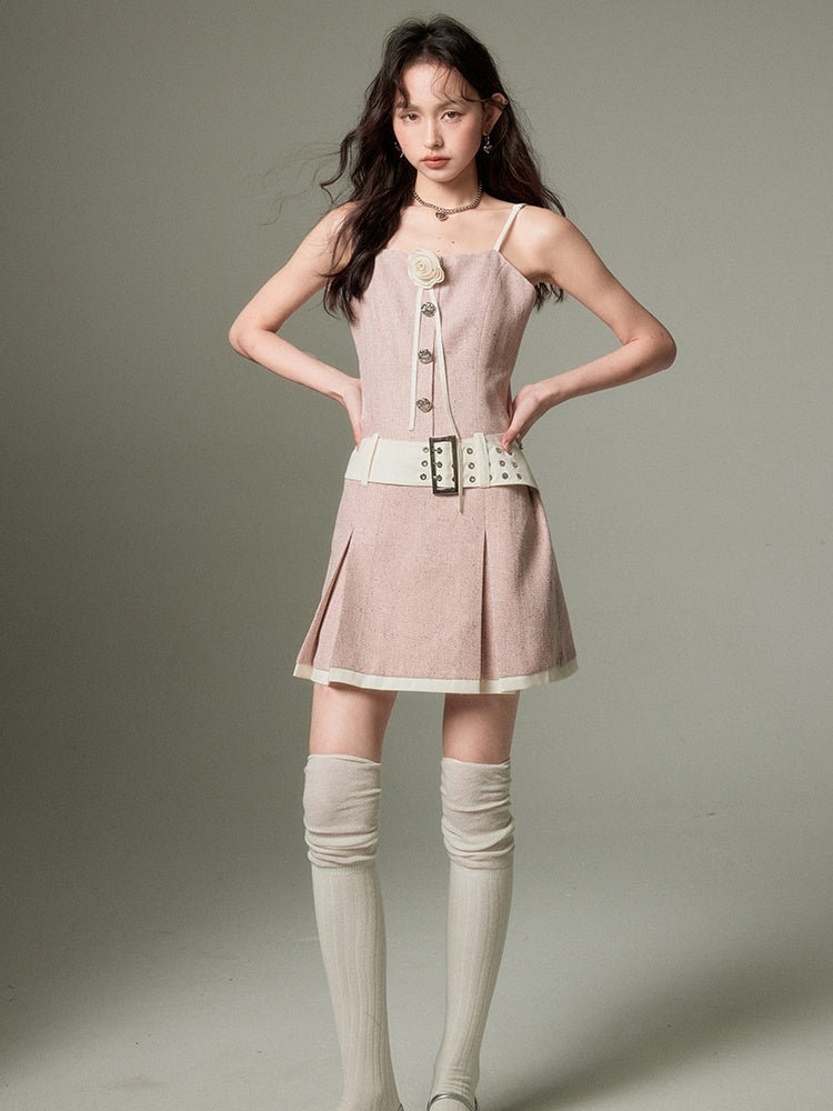 Tweed Short Jacket & Slip Skirt Combo