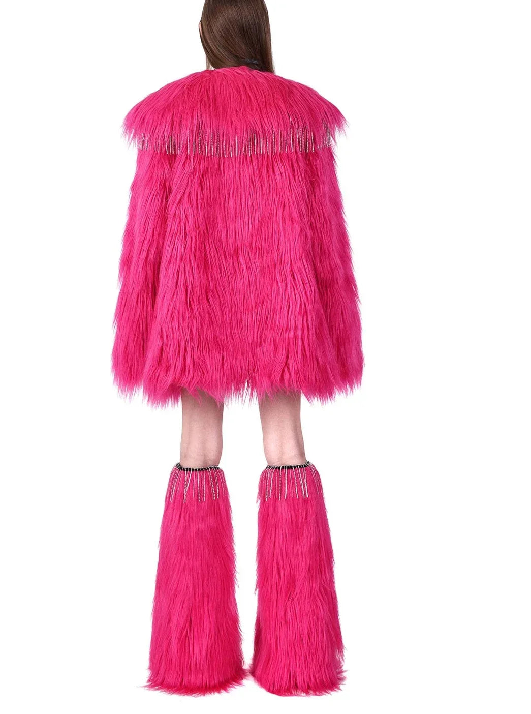 PINKSPINK Vibrant Faux Fur Jacket - Hot Pink