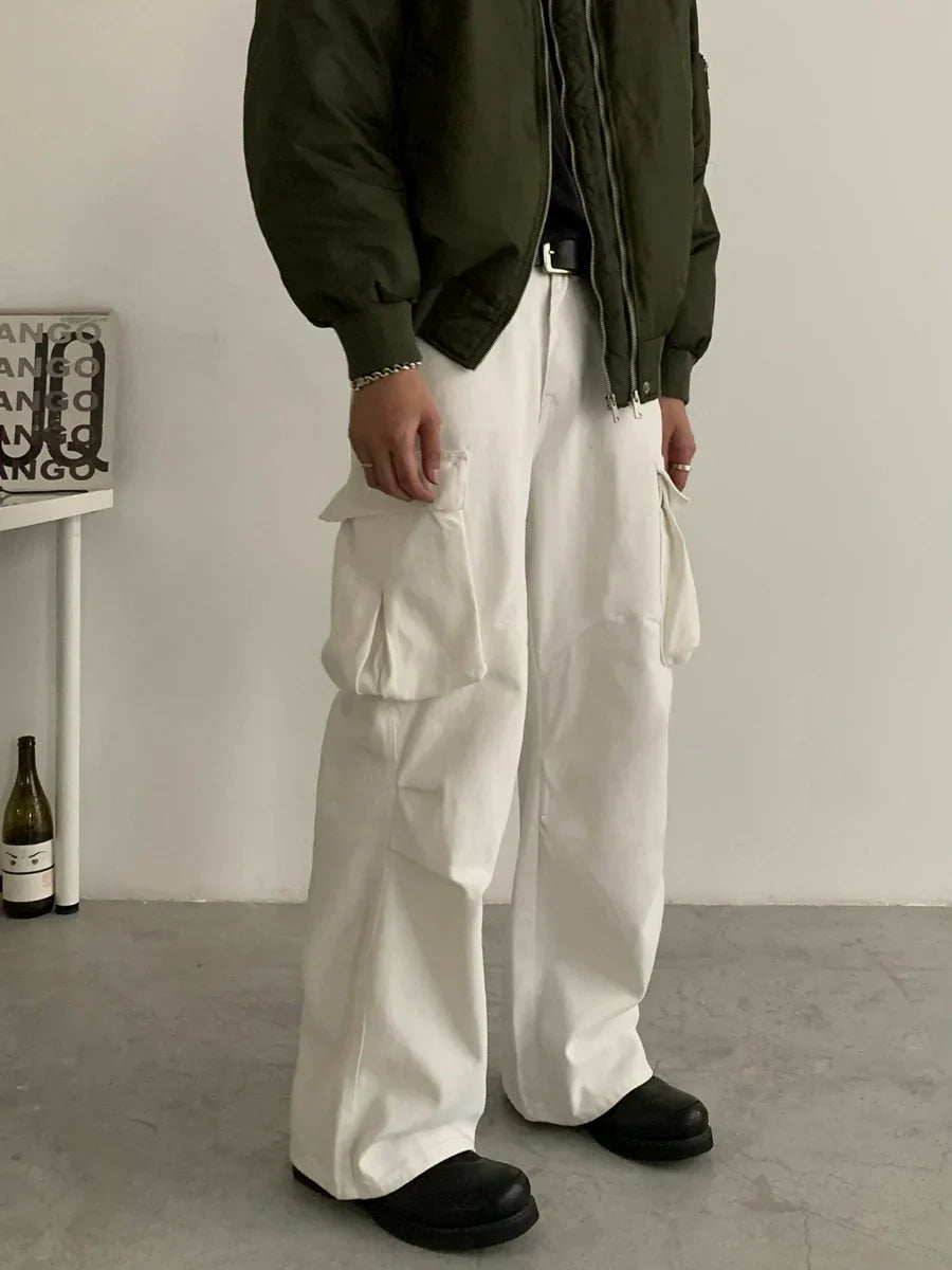 Retro Style Cargo Work Pants